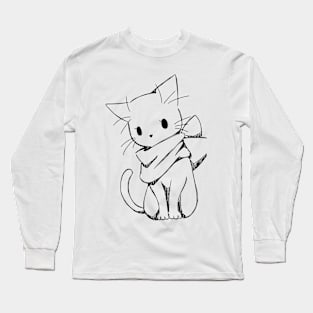 Kitty Sketch Long Sleeve T-Shirt